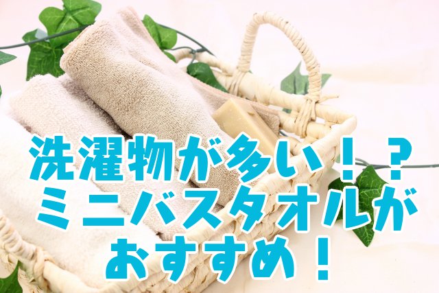 洗濯物が多い！？ミニバスタオルがおすすめ！