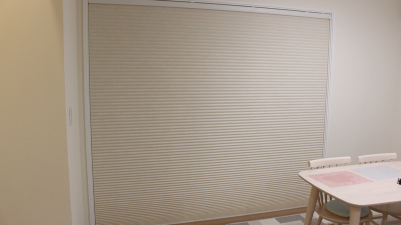 窓とハニカムシェード