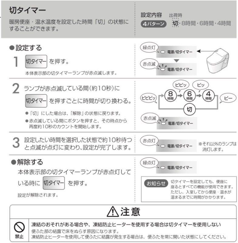 アラウーノ説明書_切タイマー