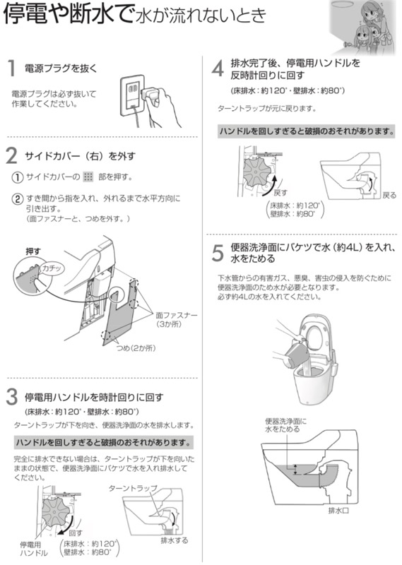 アラウーノ_説明書_停電時