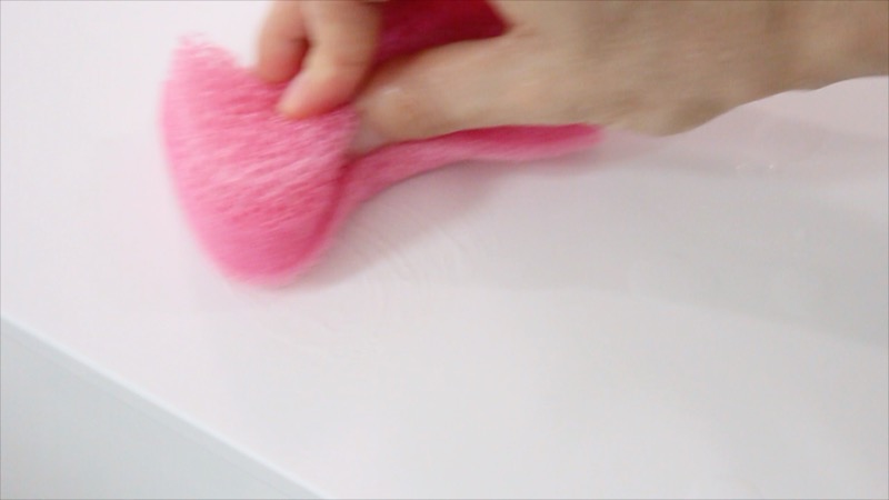 人造大理石に傷_細かい傷_ジフ中