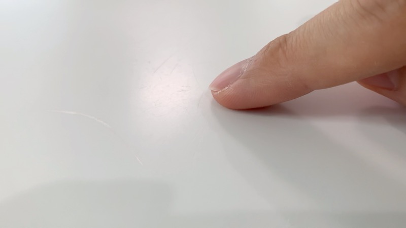 人造大理石に傷_細かい傷_ジフ前
