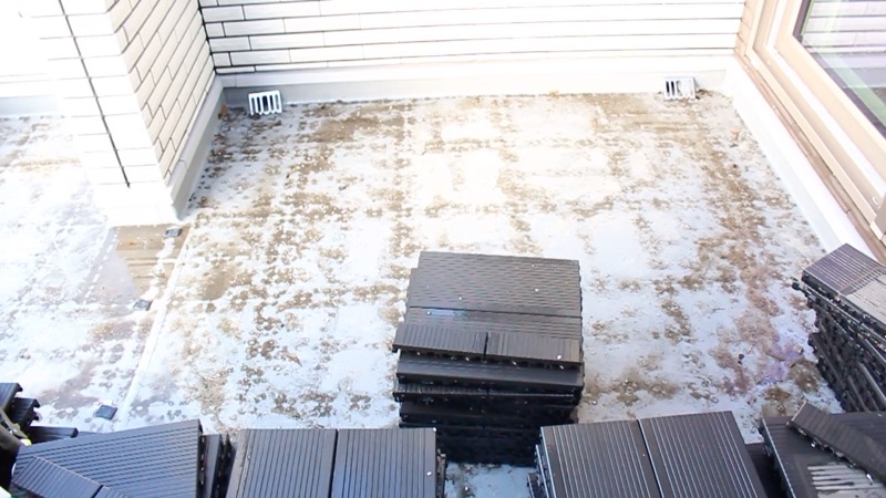 ルーフガーデン_掃除_WPC外した2