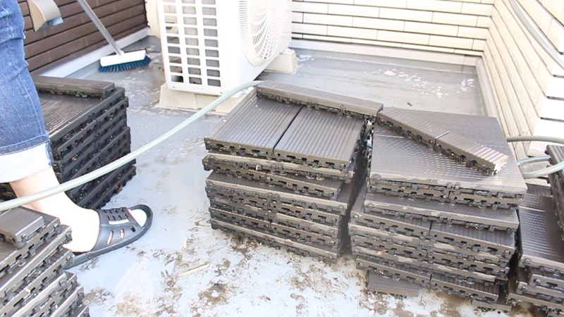 ルーフガーデン_掃除_WPC外した後1