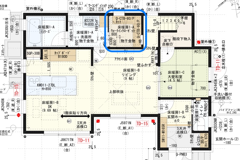 間取り図_1階_ウォークインクローゼット