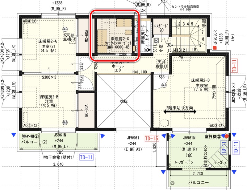 間取り図_2階_ウォークインクローゼット
