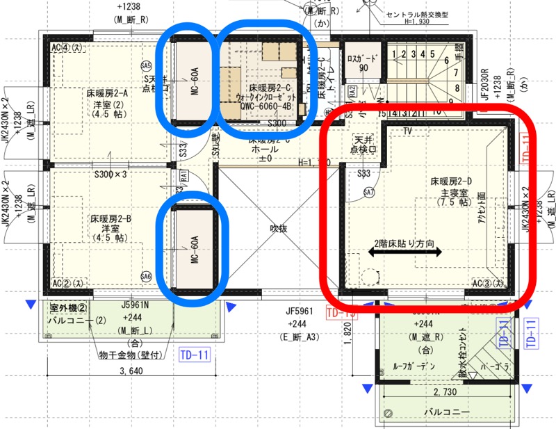 間取り図_2階_主寝室とクローゼット