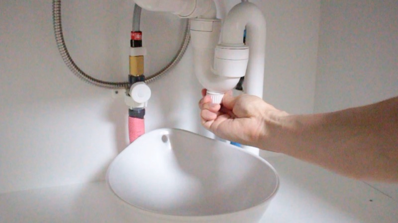 洗面台_S型トラップ_カバー外し