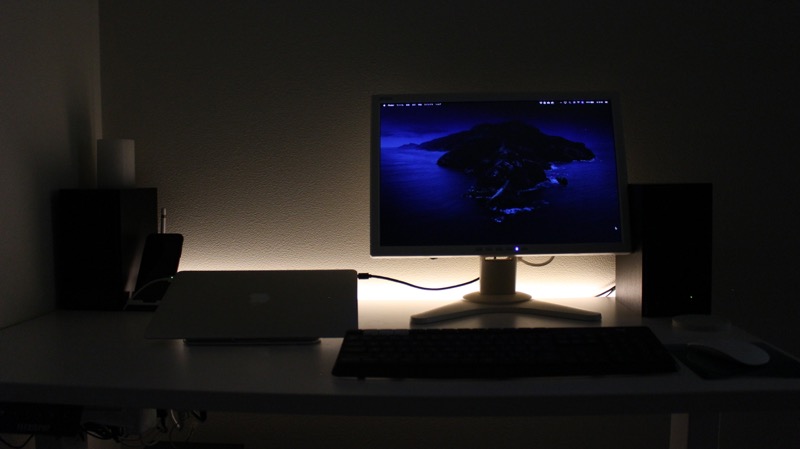 LEDテープライト_パソコンデスク2