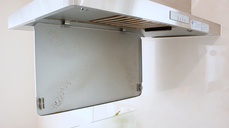 レンジフード_整流板外した