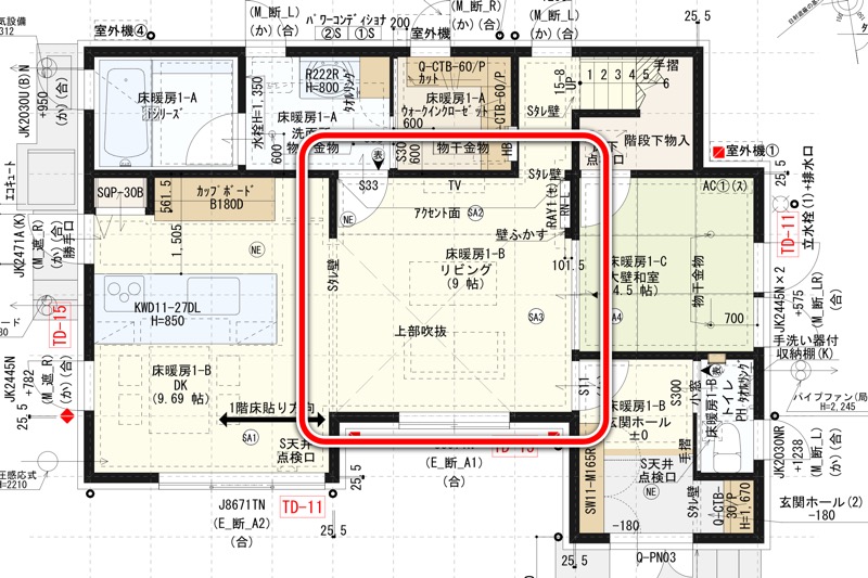 間取り図_1階_リビング