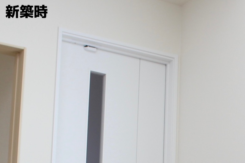 ドア部品の黄ばみ_新築時