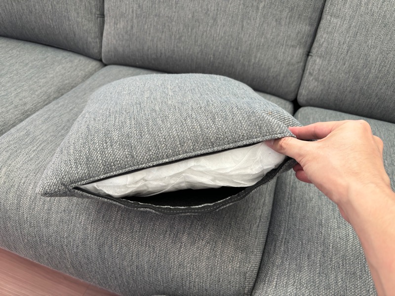 ニトリカウチソファ_カバー外しクッション