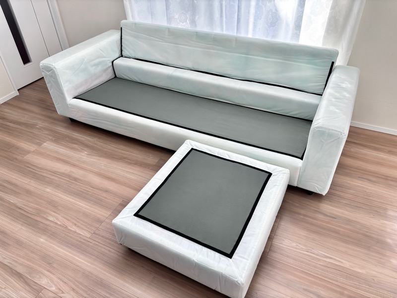 ニトリカウチソファ_カバー全外し