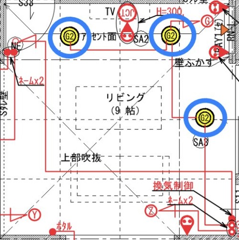 間取り図_照明_リビング