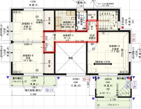 間取り_2階_廊下