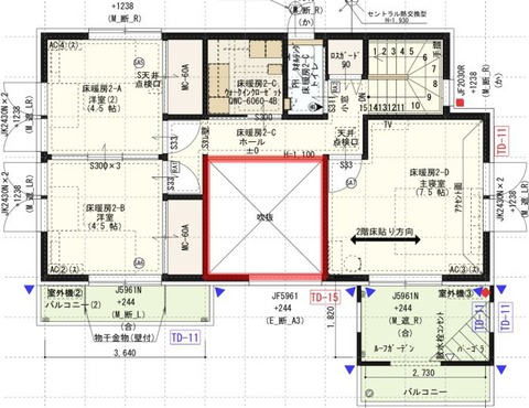 間取り_2階_吹抜け