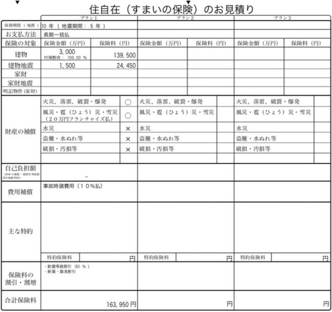 住自在_見積もり